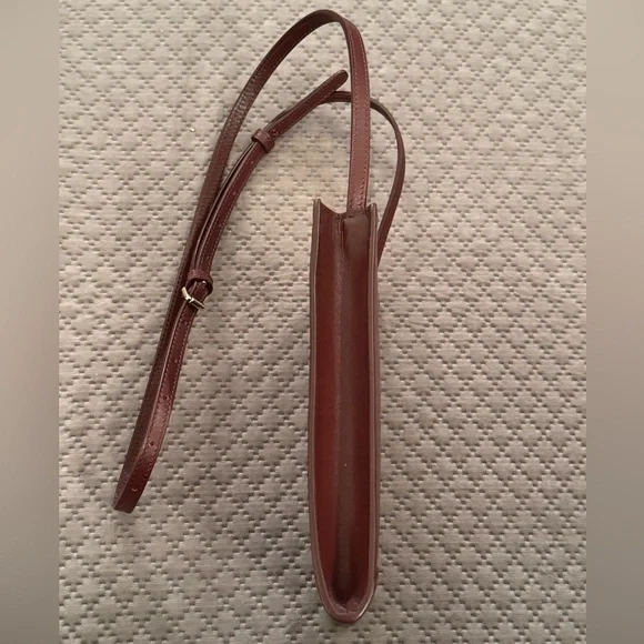 A.P.C. Jamie Neck Pouch crossbody purse in Vino